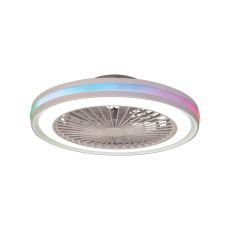 Gamer 47cm 40W LED Dimmable White/RGB Ceiling Light With Built-In 20W DC Reversible Fan, c/w Remote Control, 4200lm, White