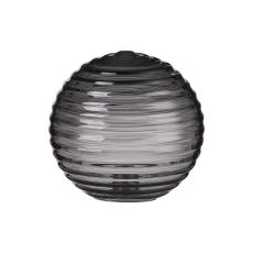 Bagno 12cm Ribbed Round Glass Shade (B), Smoke