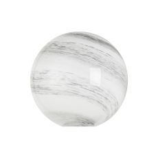 Bagno 12cm Round Marble Effect Glass Shade (C), White / Grey