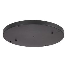 Hayes 5 Hole 40cm Round Ceiling Plate Satin Black