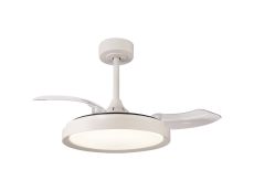 Mistral Mini 40W LED Dimmable Ceiling Light With Built-In 28W DC Fan, 2700-5000K Remote Control, 2500lm, White, 5yrs Warranty