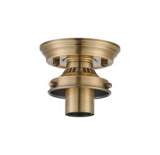 Mia 12cm Flush Ceiling Light (FRAME ONLY), 1 x E27, Antique Brass