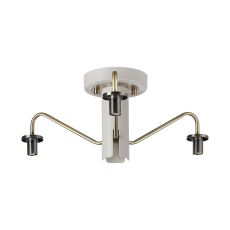 Novo 41.5cm Semi-Flush Ceiling Light (FRAME ONLY), 3 x G9, Painted Beige/Antique Brass