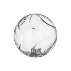 Novo 12cm Waved Round Glass Shade (G), Clear