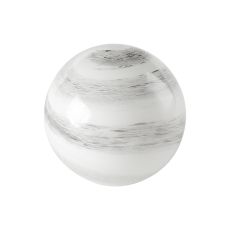 Novo 12cm Round Marble Effect Glass Shade (C), White / Grey