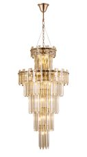 Anson 61cm Tall Pendant 17 Light E14, French Gold/Champagne Glass Item Weight: 21.8kg