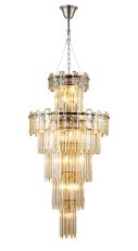 Anson 61cm Tall Pendant 17 Light E14, Polished Nickel/Champagne Glass Item Weight: 21.8kg