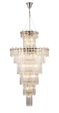 Anson 81cm Tall Pendant 27 Light E14, Polished Nickel/Clear Glass Item Weight: 35kg