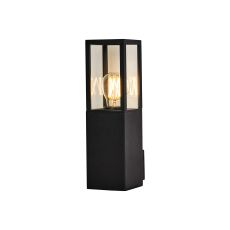 Primavera Flush Upward Wall Lamp, 1 x E27, IP54, Graphite Black, 2yrs Warranty