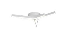 Crespi 53cm 3 Arm Flush Ceiling, 24W LED, 4000K, 700lm, Sand White, 3yrs Warranty