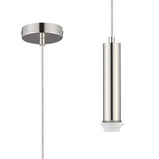 Wick 18cm Body 1.5m 1 Light Pendant, 1 x E27, Polished Nickel