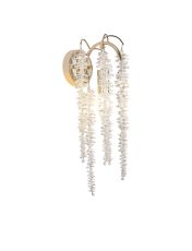 Wisteria Wall Lamp, 1 Light E14, French Gold / Crystal